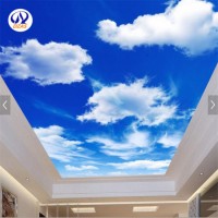 Soft Film Ceiling for Bathroom Living Room Blue Sky White Cloud High-Definition Light Film Waterproo