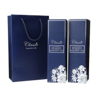 Custom 2 Bottle Wine Gift Carrier Corrugated Box Wine Paper Bag with Logo Printing