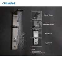 Channing Hight Pressure Shower Column Wall Mounted Shower Heads Fingerprin-Free Constant Temperature