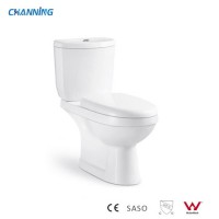 Hot Selling Wholesale Sanitary Ware Bathroom P-Trap Ceramic Washdown Wc Dual Flush Two-Piece Toilet