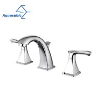 Aquacubic Cupc Certified Wide Spread 3 Hole Double Handle Save Water Bathroom Basin Faucet (AF8032-6