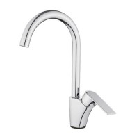 Huadiao Contemporary Zinc Alloy Kitchen Sink Faucet Water Tap Hot and Cold Water Mixer Single Hole K