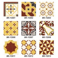 Modern Design Yellow & White Pattern Decor Ceramic Wall Tile