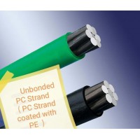 1860MPa 15.24mm Unbonded PC Strands