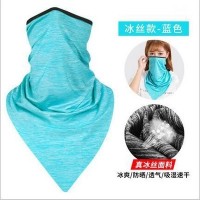Printed Outdoor Cycling Hanging Mask  Sports Mask Ice Silk Neck Cover Hang Ear Triangle Face Mask Tu