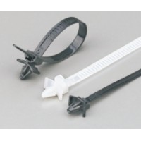 Cable Ties Plastic Black/White Tie with 94V-2 in Line/Mountable Head/Ties/ Knot Releasable Cable Tie