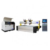 Double Heads Water Jet Cutting Equipment Pmt50he-2516-2z Waterjet Cutter for Glass Marble Metal Mate