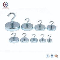 Ferrite Hook Magnet with Hook Zinc Coating High Quality Cheap Price Magnetic Hook with Nickel Coatin