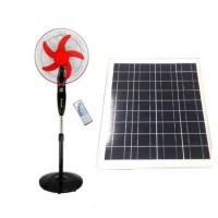16inch 18inch Solar Rechargeable Stand Fan with LED /USB and Remote Control
