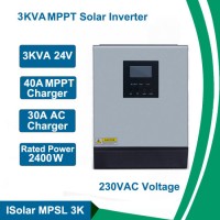 3kVA Pure Sine Wave Hybrid Solar Inverter 2400W 24V 230V