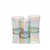 400ml 14 Oz Rainbow Iridescent Color Glass Candle Holder