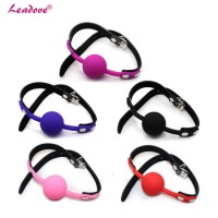Adult Games Open Mouth Gag Ball for Women Couple Leather Mouth Gag Slave Oral Fixation Stuffed Flirt