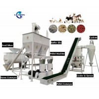 2021 Hot Sale 1-3t/H Farm Machine Animal Feed Machine Factory Poultry Animal Chicken Feed Pellet Mac