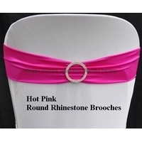 Hot Pink Expand Bands with Rhinestone Brooches