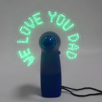 Linli Promotional Gift for Father's Day Customized Green LED Light up Blinking Slogan Fan