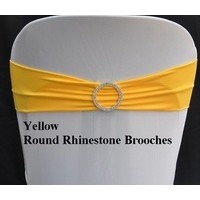 Yellow Expand Bands with Rhinestone Brooches