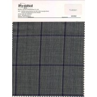 Fancy 70% Wool Worsed Fabric  Check Design  Grey Background with Brown Checks Fabrics with English E