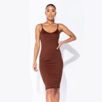 2021 Hot Selling 100% Cotton Custom Plus Size Women Sweatsuit Slim Dresses Sleeveless Women Autumn C