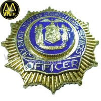 China Custom Metal Gold Print Military Police Flag Pin Badge