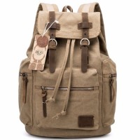 Vintage Canvas College School Student Travel Sports Laptop Hiking Backpack