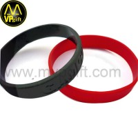 China Custom Silicone Rubber PVC Promotion Gift Wristband