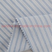 99%Cotton 1%Lurex Fabric 50s*50s /126*84 Stripe Yarn Dyed for Men's Luxury Shirts& Blouse