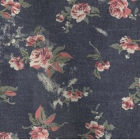 Twill Printed Knitted Denim Fabric for Women's Clothes