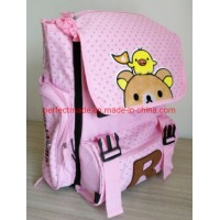 Promotional Cartoon Backpack  School Bag  Lovely Kids School Multi-Pocket  Laptop Pink Cotton Fashio