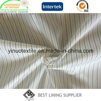 Polyester Black White Yarn Dyed Striped Long Sleeve Lining Fabric