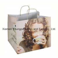 Luxury Custom Printed Twisted Handle Kraft Paper Carrier Bag