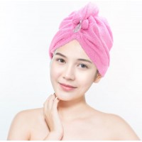 Custom Bamboo Fabric Quick Dry Hair Turban Towel Wrap