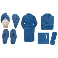 Manufacturer Texpro 2021new Sustainable Towel Set Included Bath Towel  Robe  Hair Wrap