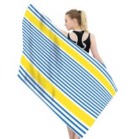 Striped Microfiber Beach Towel