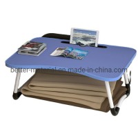 Wholesale Home Office Multifunctional Wood Aluminium Adjustable Foldable Portable Laptop Desk for Be