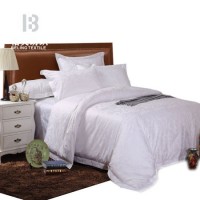 Luxury 100% Cotton Jacquard Cloud Design Hotel Bedding White Duvet Cover Set Pillowcase Bed Sheet Li