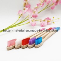 Biodegradable Logo Toothbrush Private Laser Logo Personalized Bamboo Toothbrush with Medium Bristle
