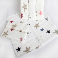 OEM and Customized Star Pattern Bamboo with Cotton Gauze Towel Baby Product for   Baby Saliva T