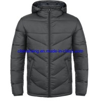 Thick Puffer Windproof Zip up Puffy Coat Hooded Man Puffer Jacket for Winter Outdoor