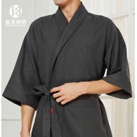 Microfiber Suede Chamois Bathrobe Gown High Quality Luxury for Five Star Hotel and SPA Shawl Unisex