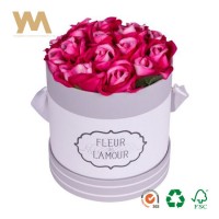 Wholesale Round Pink Customized Paper Gift Box with Ribbon