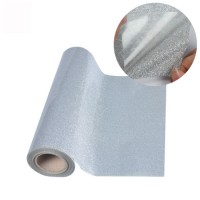 Silver Htv Heat Transfer Glitter Vinyl Rolls for Garments