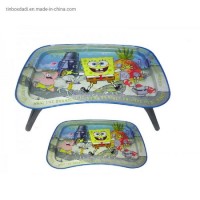 Colorful and Beautiful Printing Metal Tin Tray for Kids with Legs