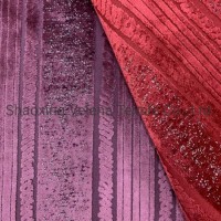 Textile Fabrics 100%Polyester Velvet Jacquard with Metalic Fabric Upholstery Furniture Fabric for So