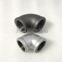 Class 150lbs Screwed 90 Elbow Malleable Iron Pipe Fittings (Galvanized & Black)