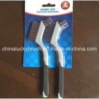 2PCS Plastic Handle Brass and Ss Wire Set Brush (YY-511)