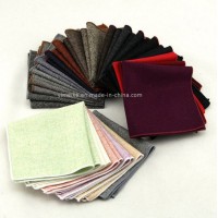 High Quality Formal Pure Color Soft Wool Mens Pocket Square