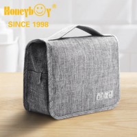 Grey Color Foldable Cosmetic Bag  Wash Toilet  Bags for Travellng