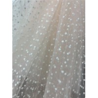 Nylon Spandex Mesh Lace Flocking Polka DOT Jacquard Fabric for Dress 100 Polyester Mesh Fabric for T