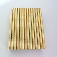 D5*2 Small Disc Neodymium Magnet with Golden Coating