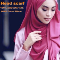 Polyester Muslim Girls Hijab Islamic Scarf
